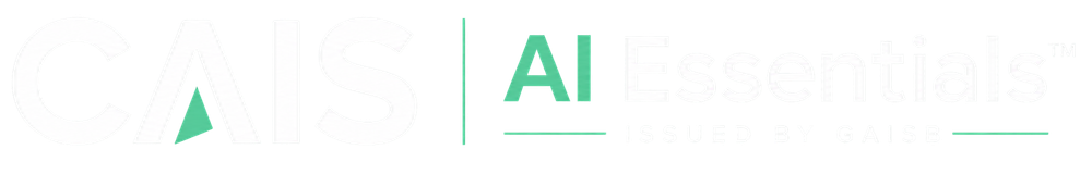 CAIS AI Essentials, issued by GAISB