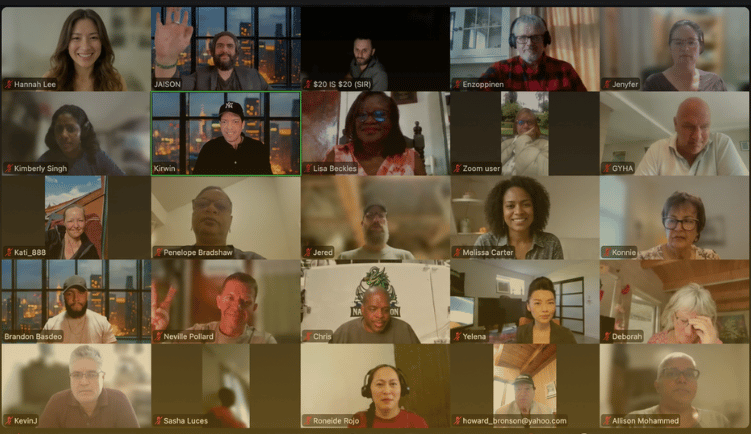 A recent AI Builder Labs live session — operators, founders, and professionals in the room together.